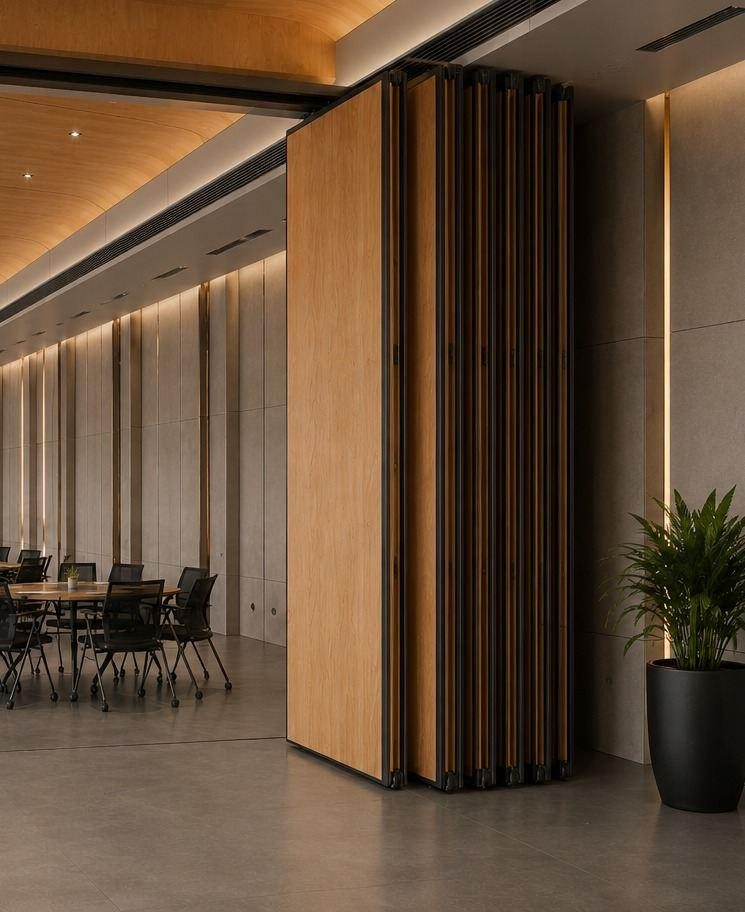 Operable partition panels, design visualisation